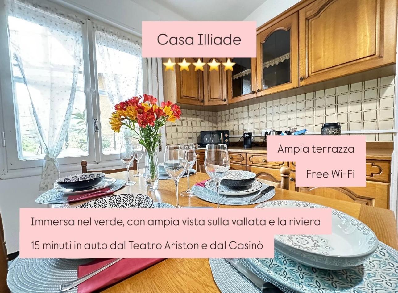 Sanremo Mare E Relax - Affittasi "Casa Illiade" Con Parcheggio Libero, Terrazza E Wi-Fi Apartamento Exterior foto